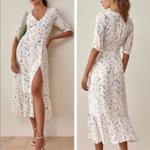 Reformation Nantes dress in March leopard size 2